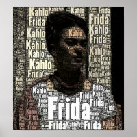 Frida Kahlo Lettering Portrait