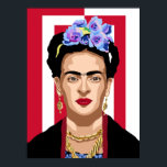 Poster Frida Kahlo pop art<br><div class="desc">Frida Kahlo pop art,  women's day</div>