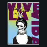 Poster Frida Kahlo Pop Art Portrait<br><div class="desc">Frida Kahlo de Rivera foi uma Pintor Mexicana lembrada por seus trabalhos intensos e vibrantes. Seu trabalho foi celebrado no México como emblemático da tradição nacional e indígenas,  e por feministas por sua intransigente representação da experiência feminina e</div>