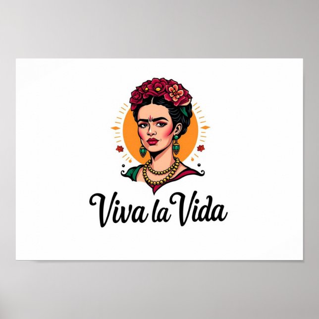 Poster Frida Kahlo Viva la Vida (Frente)