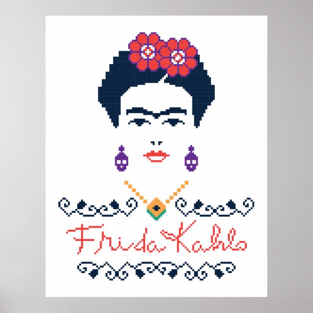 Pôster Frida Kahlo | Viva México (Frente)
