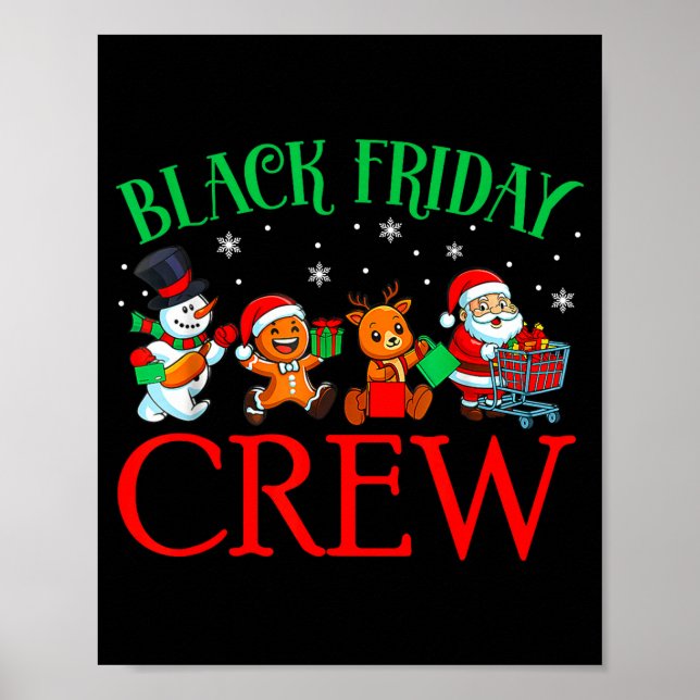 Poster Friday Shopng Crew Christmas Black Shopng Family G (Frente)