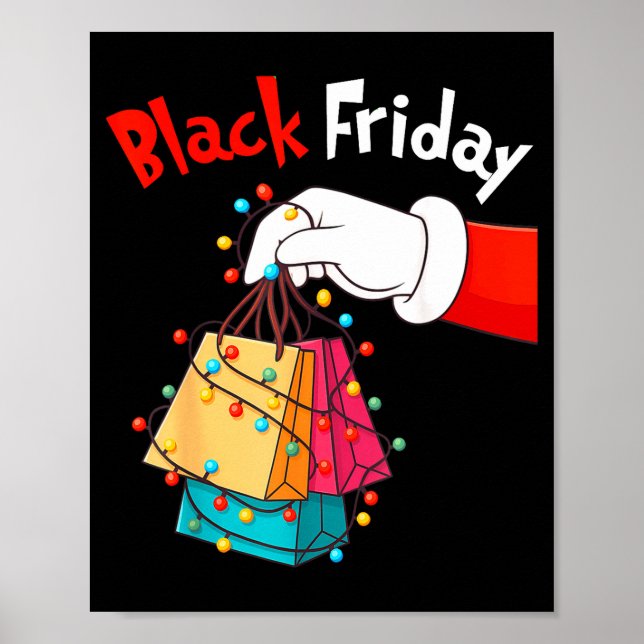 Poster Friday Shopng Squad Christmas Black Shopng Family  (Frente)