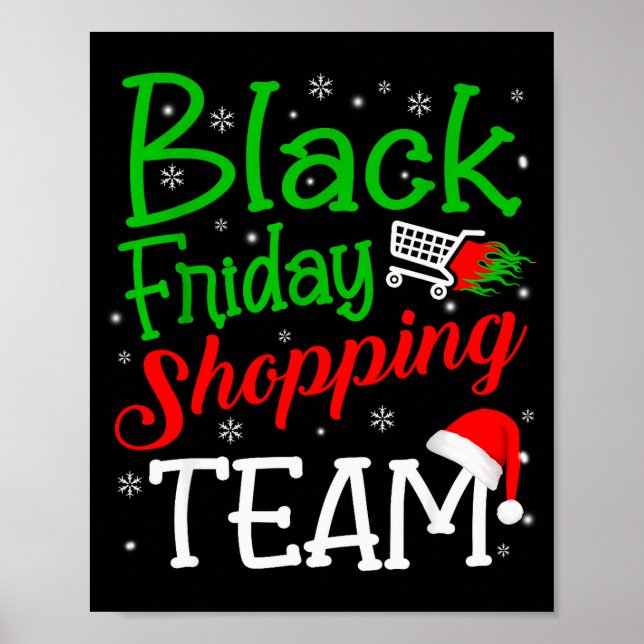 Poster Friday Shopng Team Christmas Black Shopng Family G (Frente)
