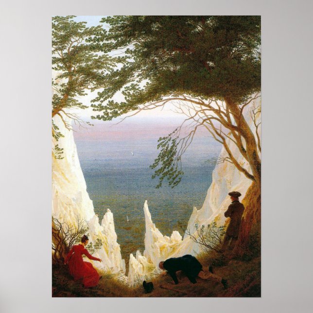 Poster Friedrich - Chalk Cliff Em Ragen (Frente)