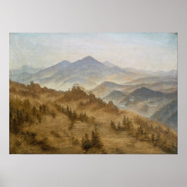 Poster Friedrich - Rosenberg Nas Montanhas Boêmicas (Frente)