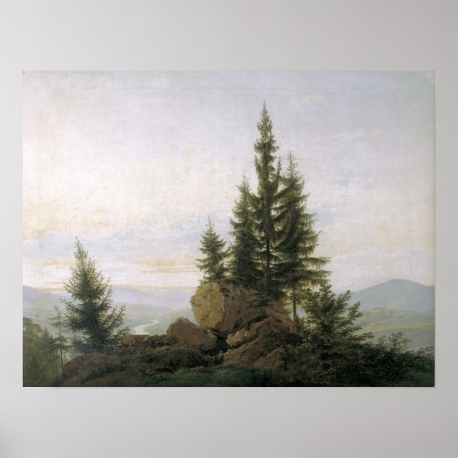 Poster Friedrich - Vista do Vale do Elba (Frente)