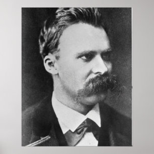 Poster Friedrich Wilhelm Nietzsche (1844-1900) 1873 (b/w