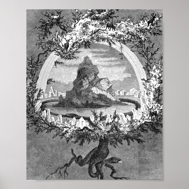 Poster Friedrich Wilhelm O Ash Yggdrasil Por Heine (Frente)