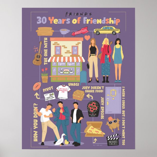 Poster FRIENDS™ | 30 Anos de Amizade (Frente)