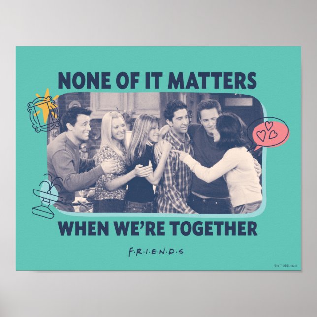 Poster FRIENDS™ | Abraço em Grupo (Frente)