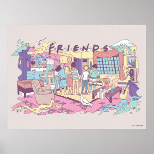 Poster FRIENDS™ Apartamento Cartoon