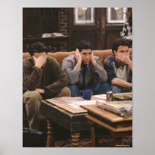 Poster FRIENDS™ Joey, Ross e Chandler no Sofá