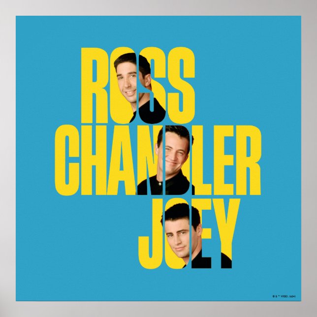 Poster FRIENDS™ | Ross, Chandler & Joey (Frente)