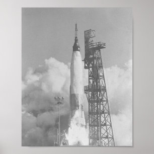 Poster Friendship 7 (Mercury Atlas 6) Launch
