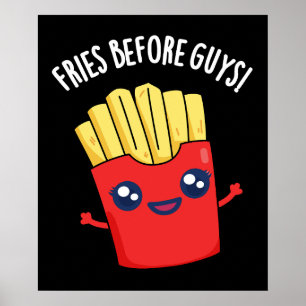 Poster Fries Antes Da Cara Fries Engraçados Jogam Dardo B