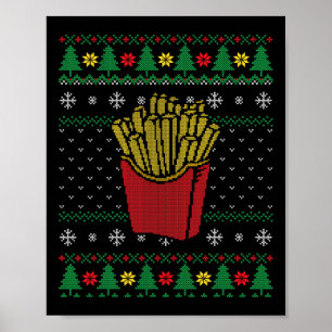 Poster Fries de Natal Fritando Suor Feio