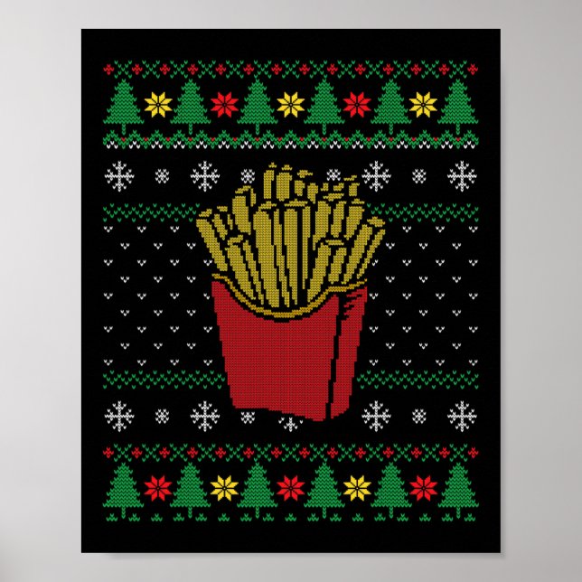 Poster Fries de Natal Fritando Suor Feio (Frente)