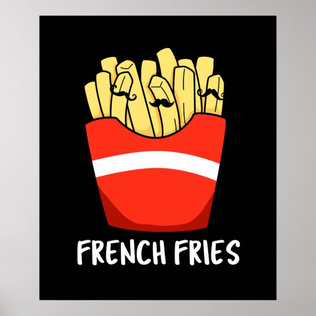 Poster Fries franceses Engraçados Comida Rápida Torre Esc (Frente)