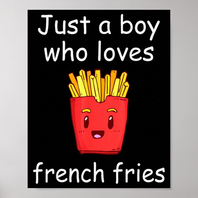 Poster Fries Shirt Funny French Fries Lover Cool French F (Frente)