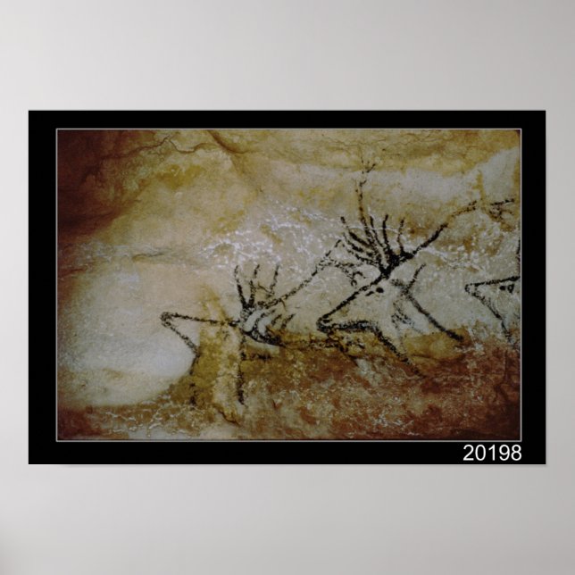 Pôster Frieze of veado, c.17000 BC (Frente)