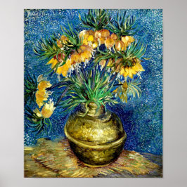 Poster Frigoríficas Imperiais em Cobre Vase- Van Gogh Art