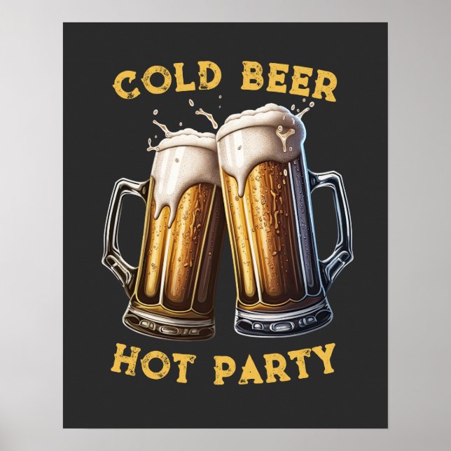 Poster Frio Beer Quente Dois Pontos Combo Perfeito (Frente)