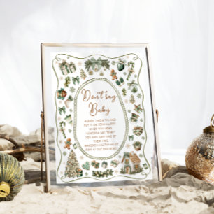 Poster Frio de inverno moderno lá fora Não diga jogo de b