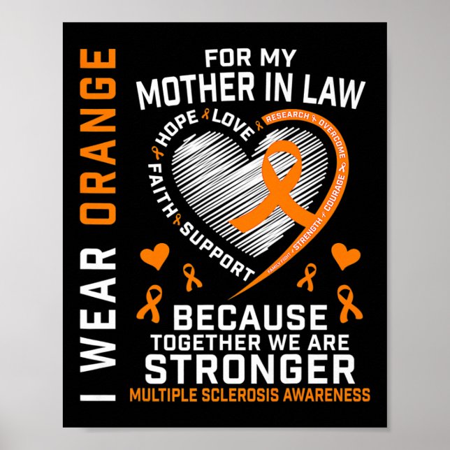 Poster Friso Madre Em Lei Esclerose Múltipla Awarene (Frente)
