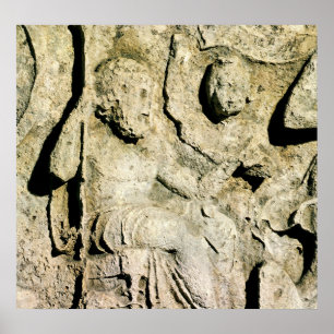Pôster Friso que descreve o rei Priam e Hecuba