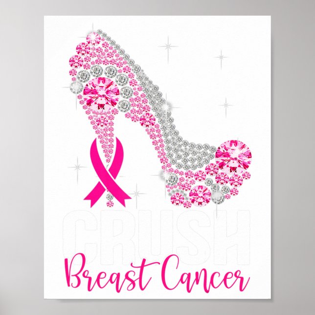 Poster Friso Rosa Brisa Rosa para Sensibilizar o Cancer d (Frente)