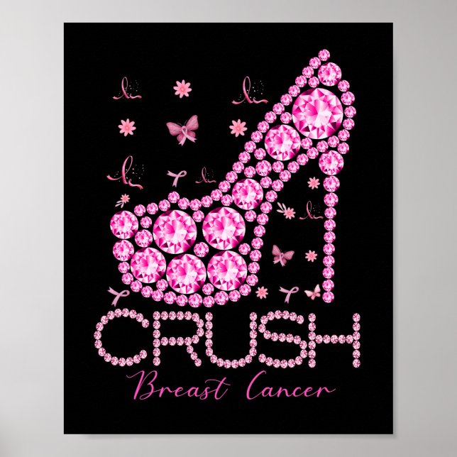 Poster Friso Rosa Brisa Rosa para Sensibilizar o Cancer d (Frente)