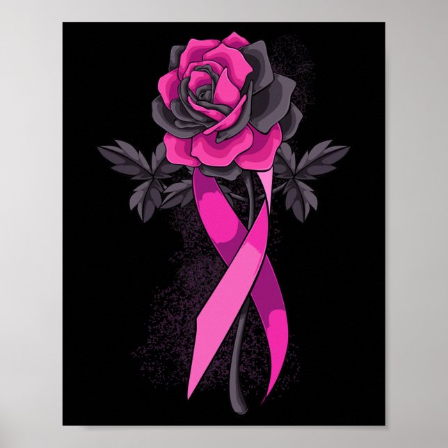 Poster Friso Rosa de ansiedade Cancer da mama Warri (Frente)