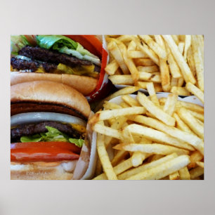 Pôster Fritadas dos hamburgueres n