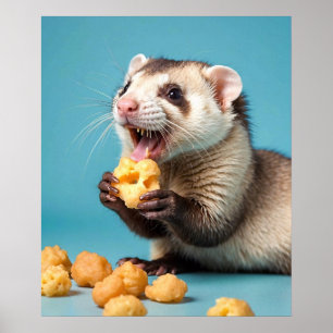 Poster Fritas de queijo que comem ferret