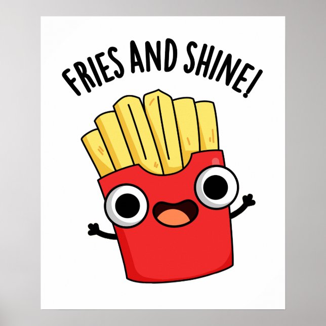 Poster Fritas E Brilho Piadas De Comida Engraçadas  (Frente)