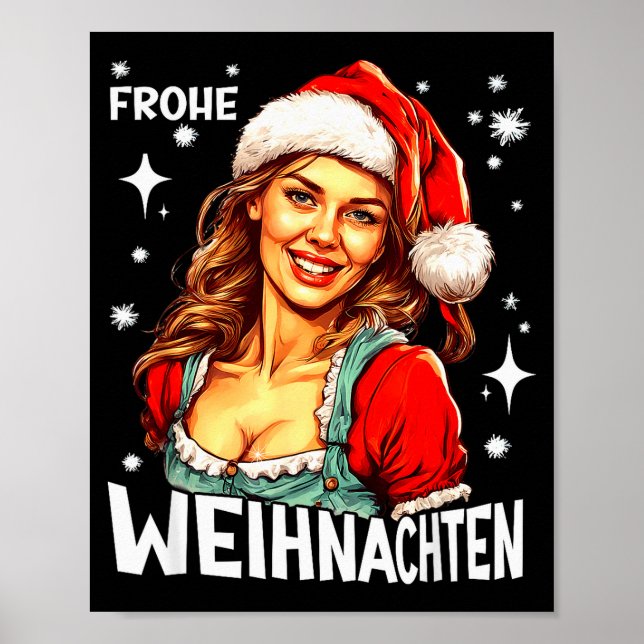 Poster Frohe Weihnachten German Christmas  (Frente)