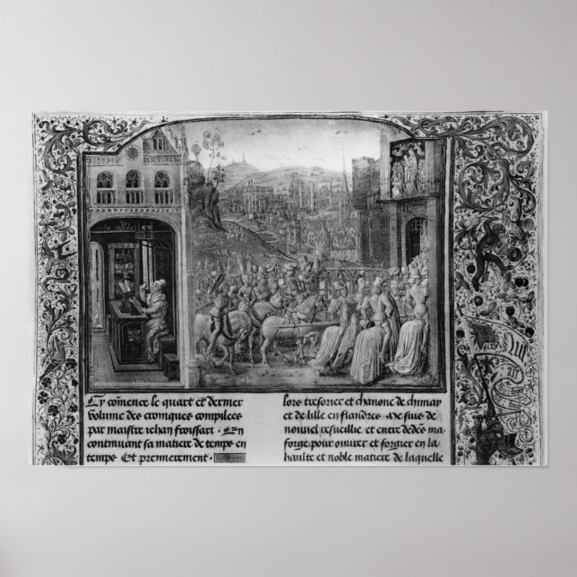 Poster Froissart escrevendo sua crônica (Frente)