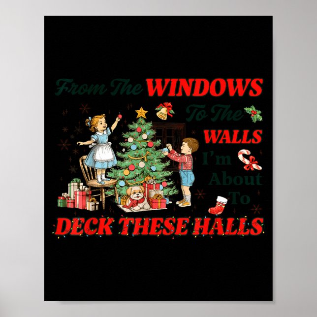 Poster From The Windows To The Walls Cute Christmas Holid (Frente)