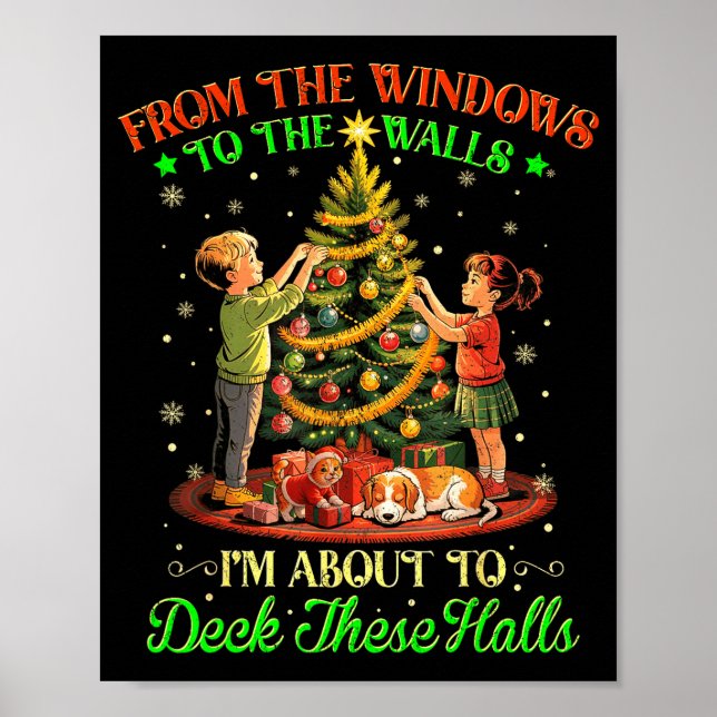 Poster From The Windows To The Walls Funny Christmas Tree (Frente)