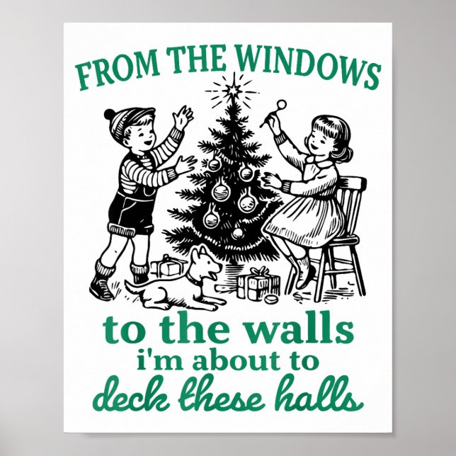Poster From The Windows To The Walls Funny Christmas Tree (Frente)