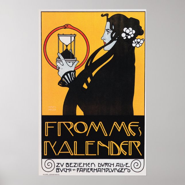 Poster FROMMES KALENDER do artista austríaco Koloman Mose (Frente)