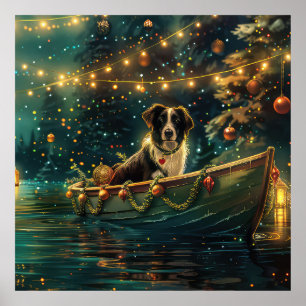 Poster Fronteira Collie Natal Voyage Festiva