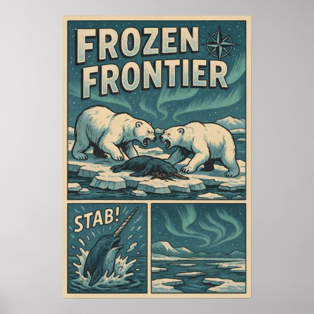 Poster Fronteira Congelada - Ressalto do Urso Polar e Nar (Frente)