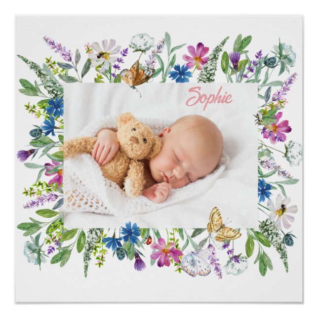 Pôster Fronteira de Flores Silvestres Foto  (Frente)