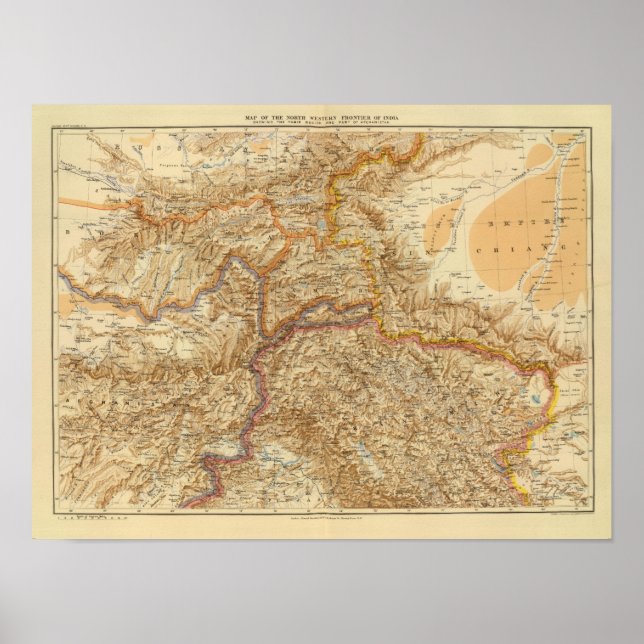 Pôster Fronteira Noroeste da Índia (Frente)