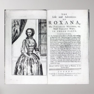 Pôster Frontispece para Roxana, o Fortunate