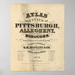 Poster Frontispício atlas de Pittsburgh, Allegheny