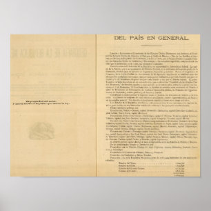 Pôster Frontispício do atlas 1874 de México