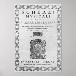 Pôster Frontispício 'dos Scherzi Musicali
